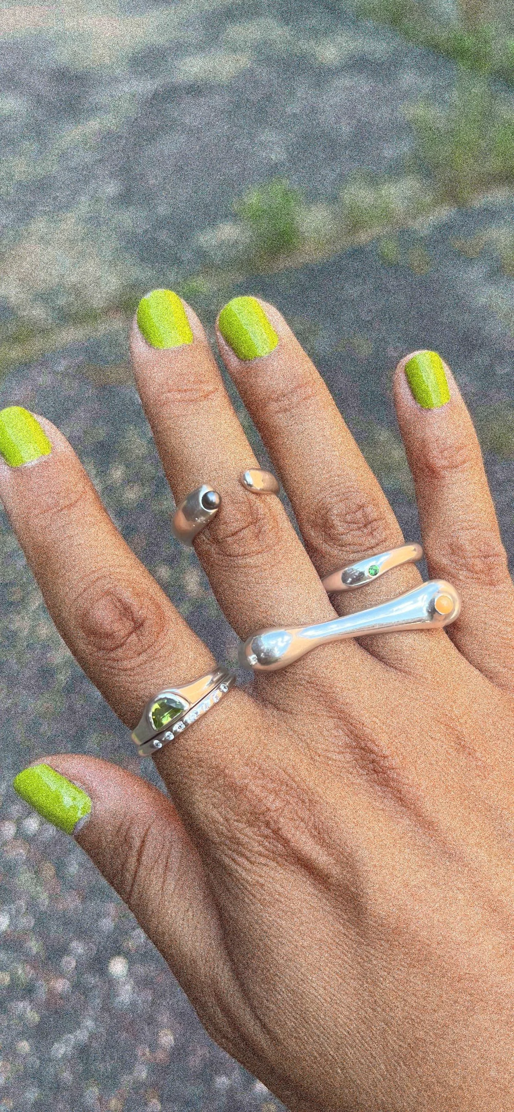 OOAK double bubble ring 001: opal — Sophie Kissin Jewelry